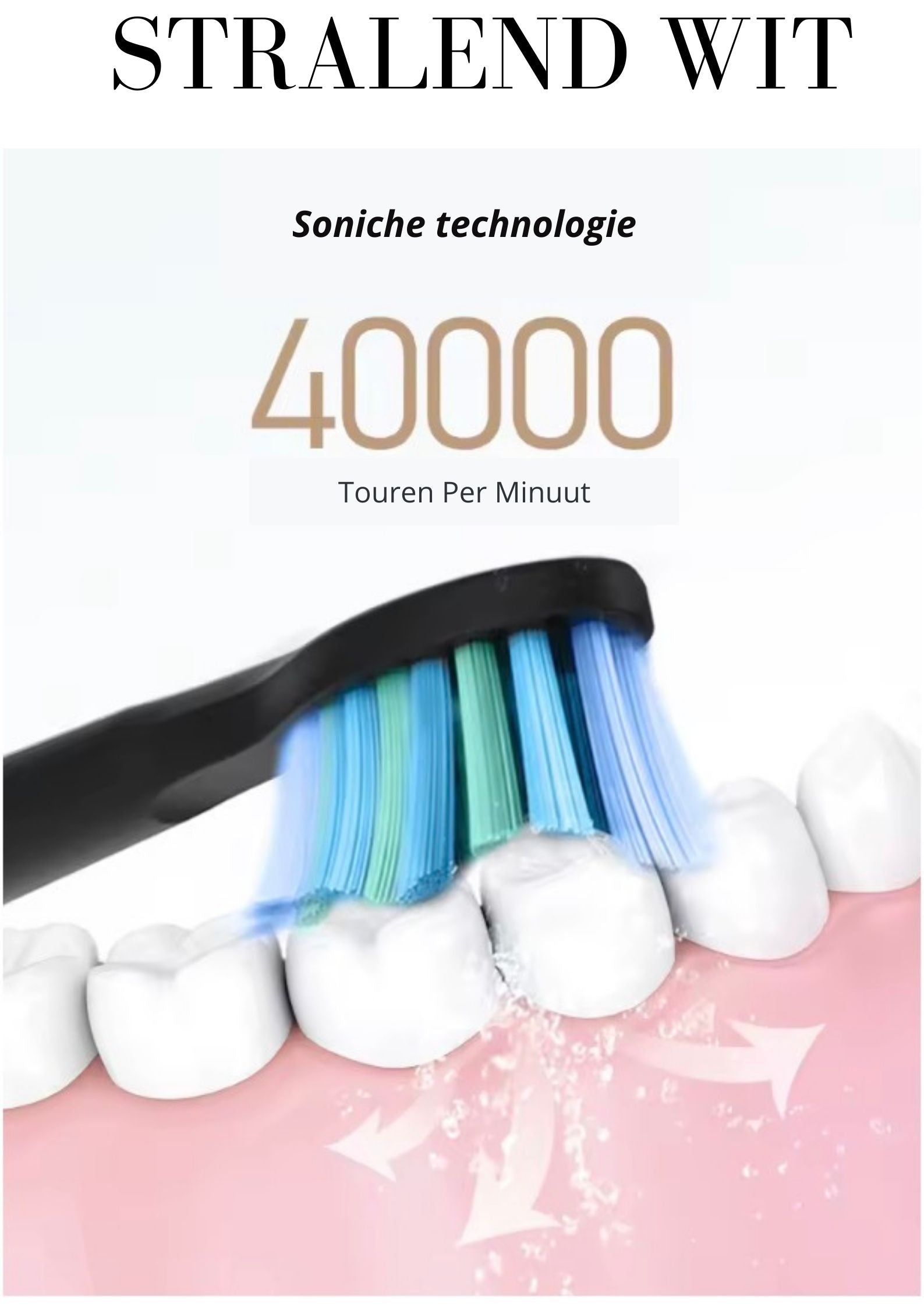 Stralend Wit - Elektrische Tandenborstel Zachte Borstelharen 6 Modules LED-Display